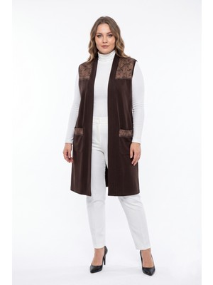 Wearon Kadın Düğmesiz Cepli Modelli Yelek 54050 BGL-ST05663