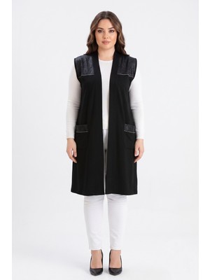 Wearon Kadın Düğmesiz Cepli Modelli Yelek 54050 BGL-ST05663