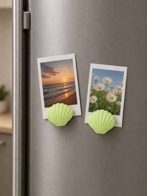 Msv Studio 3d Deniz Kabuğu Polaroid Fotoğraf Tutucu Magnet 2 Adet – Buzdolabı Dekoru – 3D Baskı Fotoğraf Çerçevesi(Resimler Görsel Amaçlıdır)