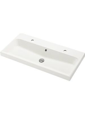 IKEA Modern Beyaz Lavabo 100X48 - Şık Banyo Aksesuarı - Kaliteli Modern Tasarım