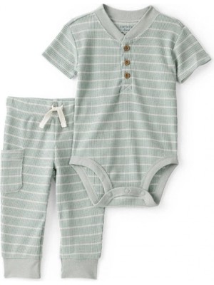 Carter's Erkek Bebek Body Pantolon Set 1U270410 Yeşil