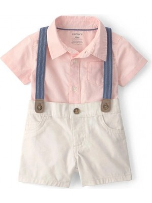 Carter's Erkek Bebek Body Şort Set 1U634810 Pembe