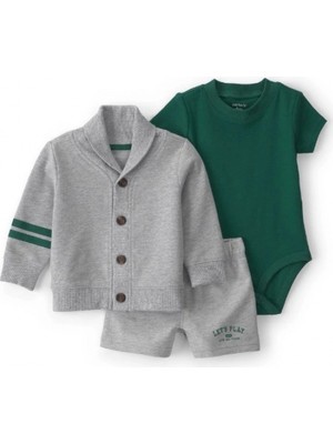 Carter's Erkek Bebek Body Şort Set 1U533110 Gri