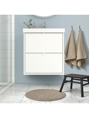 IKEA Modern Bej Banyo Paspası 55 cm - Şık Banyo Aksesuarı - Kaliteli Modern Tasarım
