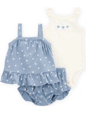 Carter's Kız Bebek Alt Üst Set 1S529110 Mavi