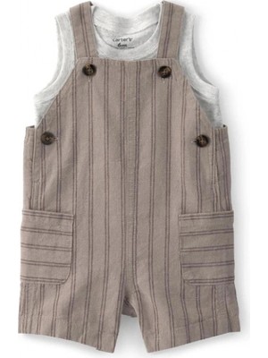Carter's Erkek Bebek Salopet Set 1U591710 Kahverengi