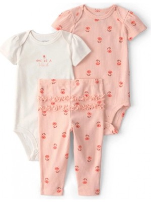 Carter's Layette Kız Bebek 3lü Set 1U619810 Turuncu
