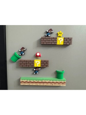 Belirtilmemiş Süper Mario Buzdolabı Dekoru – Magnetli