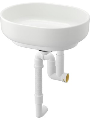 IKEA Modern Beyaz Lavabo 39X31 - Şık Banyo Aksesuarı - Kaliteli Modern Tasarım
