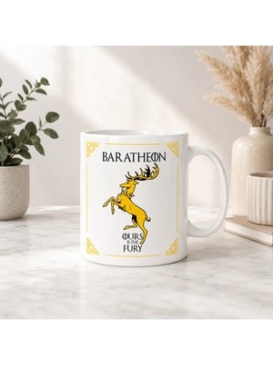 Aion Casa Aıon Casa Baratheon Geyik Armalı Kupa Bardak – Sarı Siyah Fantastik Tasarım