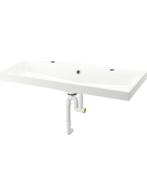 IKEA Modern Beyaz Lavabo 100X48 - Şık Banyo Aksesuarı - Kaliteli Modern Tasarım