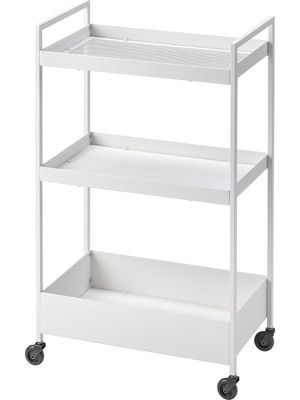 IKEA Modern Beyaz Banyo Servis Arabası 5X30 - Şık Banyo Aksesuarı - Kaliteli Modern Tasarım