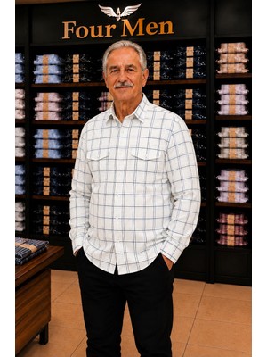 Eren Style Linen Keten Klasik Uzun Kollu Kapaklı Çift Cepli Gömlek