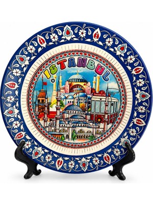 Aydogan's Istanbul Temalı Porselen Dekoratif Tabak 15 cm