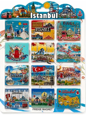 Skygo İstanbul Temalı Silikon Buzdolapı Süsü Magnet 12'Li Set