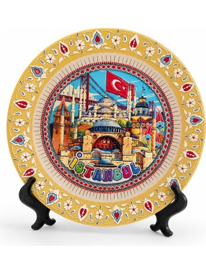 Aydogan's Istanbul Temalı Porselen Dekoratif Tabak 18 cm