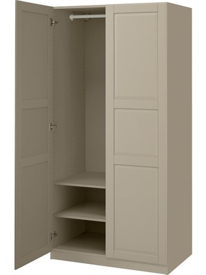 Hobiurun Pax Gardırop, Gri-Bej, 100X60X201 cm
