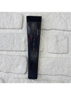 Just Cheap Store Bambu Çift Taraflı Siyah Yelpaze 12'li Paket