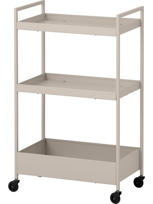 IKEA Modern Bej Banyo Servis Arabası 5X30 - Şık Banyo Aksesuarı - Kaliteli Modern Tasarım