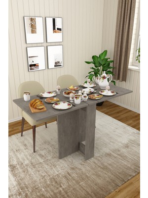 Asra Trend Lüks Katlanır Mutfak Yemek Masası %100 MDF Pratik Çalışma Masası KM32