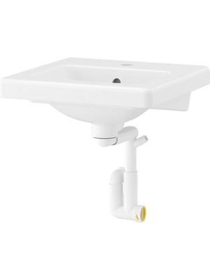 IKEA Modern Beyaz Lavabo 44X43 - Şık Banyo Aksesuarı - Kaliteli Modern Tasarım