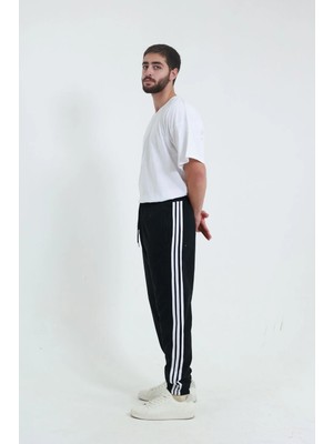 Erkek Şeritli Eşofman Altı Paça Lastikli