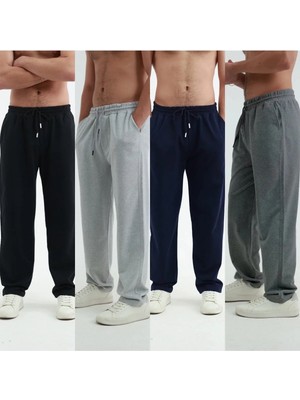 Erkek 4 Lü Eşofman Altı Geniş Kesim Baggy Rahat Kalıp Bol Paça