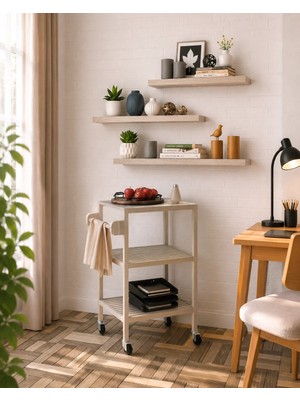 INTERBUILD REAL WOOD Interbuild Yüzer Raf Duvara Monte Yatak Odası Oturma Odası Banyo Mutfak Ofis Dekor Raf
