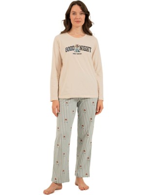 Arnetta Kadın Krem Pijama Takımı AR3734-S
