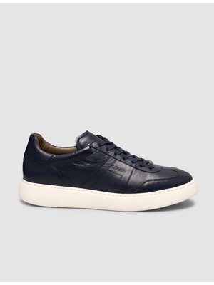 Cabani Rivavin %100 Deri Bağıcıklı Lacivert Erkek Sneaker