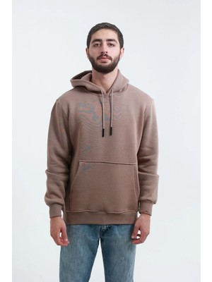 3 Ip Erkek Kapüşonlu Kanguru Cepli Sweat Yumuşak Puf Kumaş