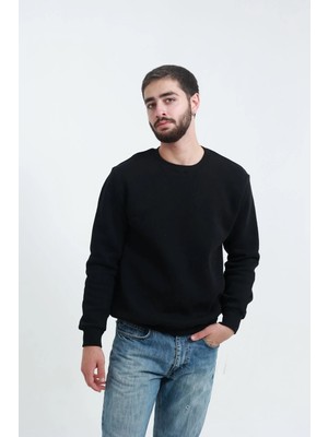 3 Ip Erkek Bisiklet Yaka Sweat Puf Yumuşak Kumaş