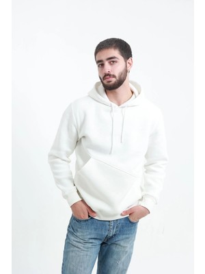 3 Ip Erkek Yandan Cepli Kapüşonlu Sweat Puf Yumuşak Kumaş