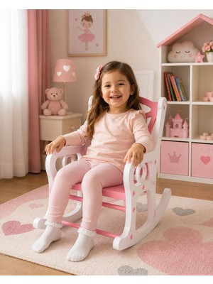 Arlina Home Kids Eğlenceli Sallanan Çocuk Sandalyesi 0-3 Yaş Pembe