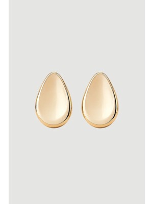 Gusto Minimal Damla Form Küpe - Gold