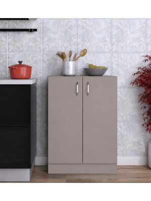 Rafineri Tasarım Mokas Çok Amaçlı Mdf Dolap Raflı Kapaklı Mutfak Balkon Banyo