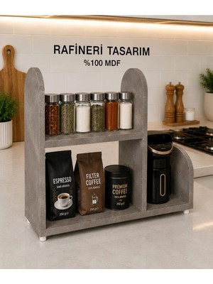 Rafineri Tasarım VERA MASA ÜSTÜ DÜZENLEYİCİ,BAHARATLIK,TEZGAH ÜSTÜ DÜZENLEYİCİ,TEZGAH ÜSTÜ KAHVE KÖŞESİ