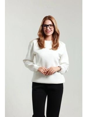 TKT Kadın Bisiklet Yaka Sweat ( Yumuşacık Puf Kumaş )
