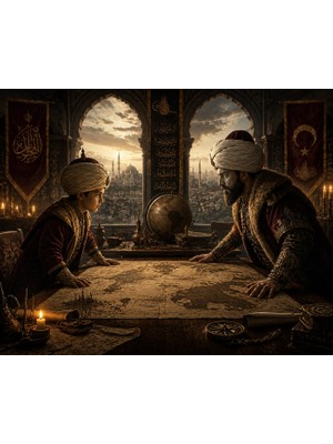1001 Bybars Fatih Sultan Mehmet Istanbul’un Fethi Temalı Duvar Dekoru 40X50 cm – 3 mm Forex Tablo O