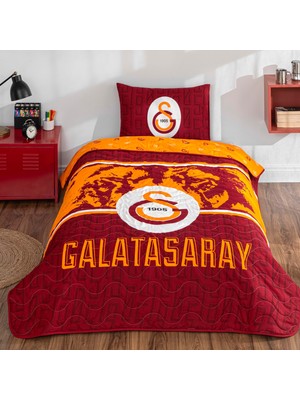 1001 Lisanslı Gs Şanslı Aslan Yatak Örtüsü Tek Kişilik
