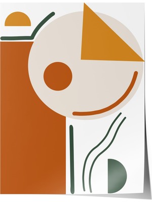 1001 Çerçevesiz Poster Renk Blokları ve Şekiller Çalışma Odası Dekoru Poster 102368, 21 x 30