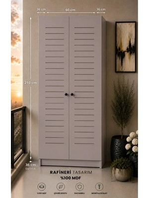 Rafineri Tasarım FLOWER DOLAP,ÇOK AMAÇLI KOMBİ DOLABI,BALKON DOLABI,KİLER DOLABI 60 cm