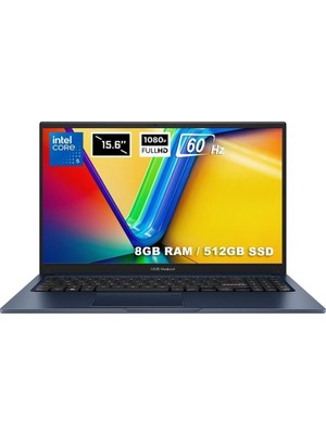 1001 Vıvobook 15 X1504VA-BQ5386 Intel Core 5-120U 8gb Ram 512GB SSD 15.6″ Freedos Notebook