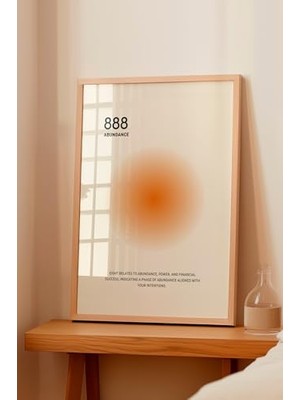 1001 Ahşap Çerçeveli Duvar Tablosu 888 Abundance – Soft Turuncu Tonlar Salon Dekoru, 10 x 15
