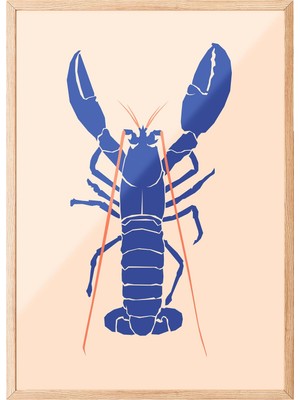 1001 Ahşap Çerçeveli Tablo Lavanta Dalı – Minimal Botanik Mutfak Dekoru Poster 101221, 15 x 21