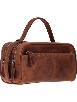 BloominBag Mıren Saddle Heritage Hakiki Deri Unisex Seyahat Bakım & Organizer Clutch Çanta