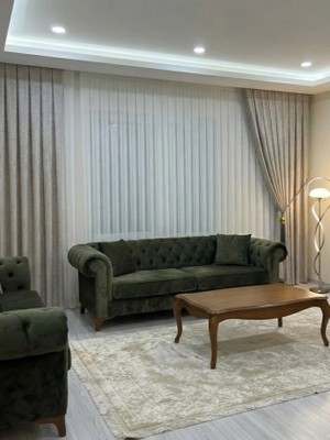 Nivemes Home Nivemeshome Assos Jakar 507V2 Bej 1/3 Pileli Fon Perde Apm