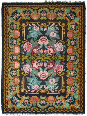 Kilim Co. Vintage Karabağ El Dokuma Kilim, Çok Renkli Çiçek Desenli 190X250 cm (4.75 M²)