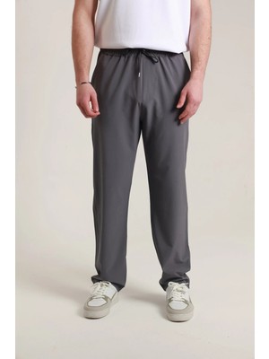 TKT Erkek Füme Baggy Oversize Bol Kesim Paraşüt Pantolon