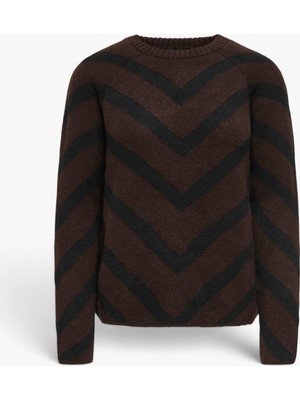 Only Onlelıza L/s Pullover Knt Noos Kadın Kahverengi Kazak - 15191792